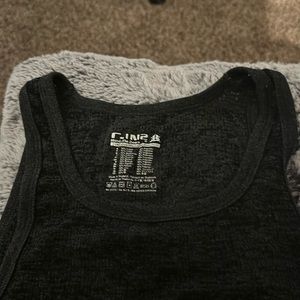 CIN2 hand me down  tank top dark grey